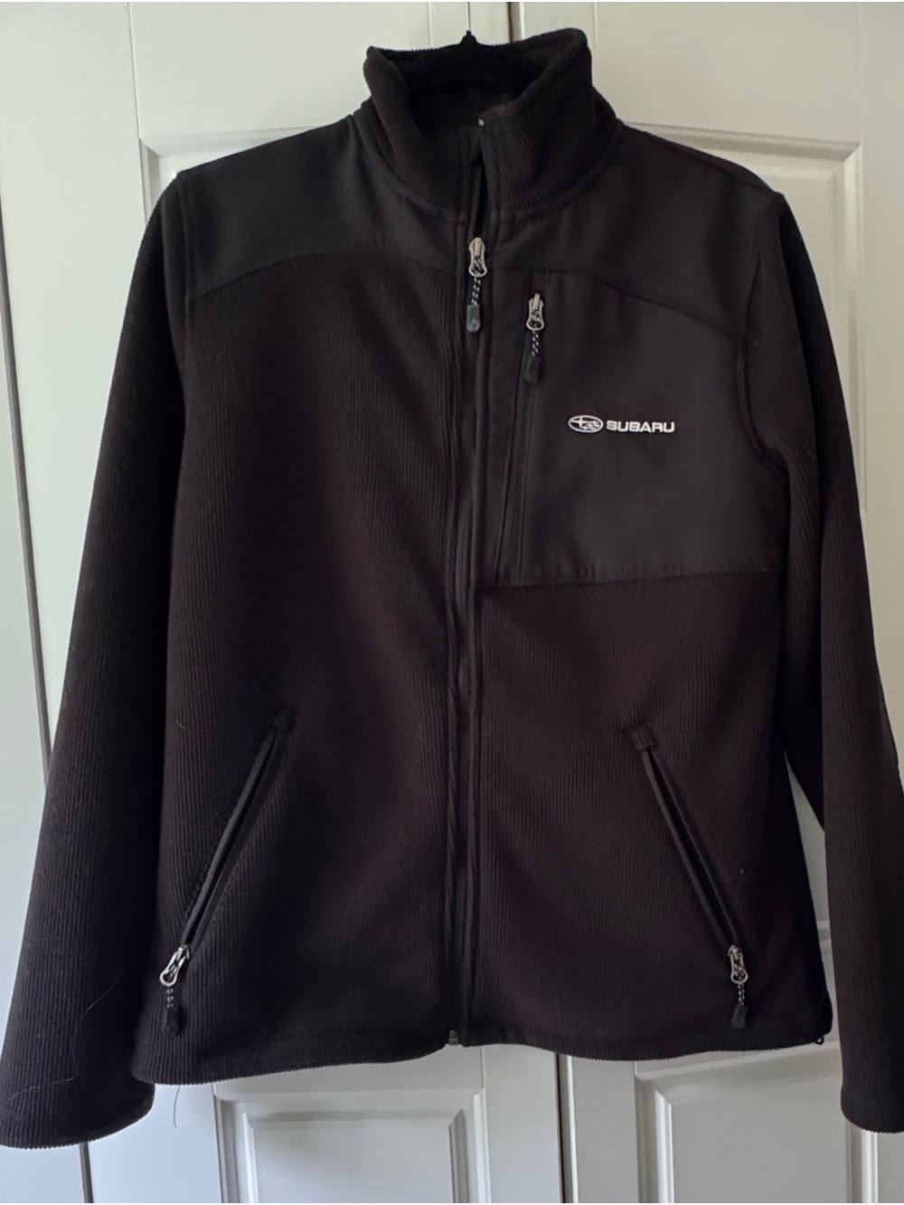 CUSTOM UNISEX—Subaru Black Full-Zip Logo Fleece Jacket